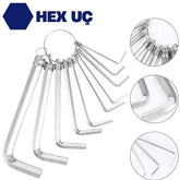 Takaz Global Düz Uçlu Alyan Seti 10'lu